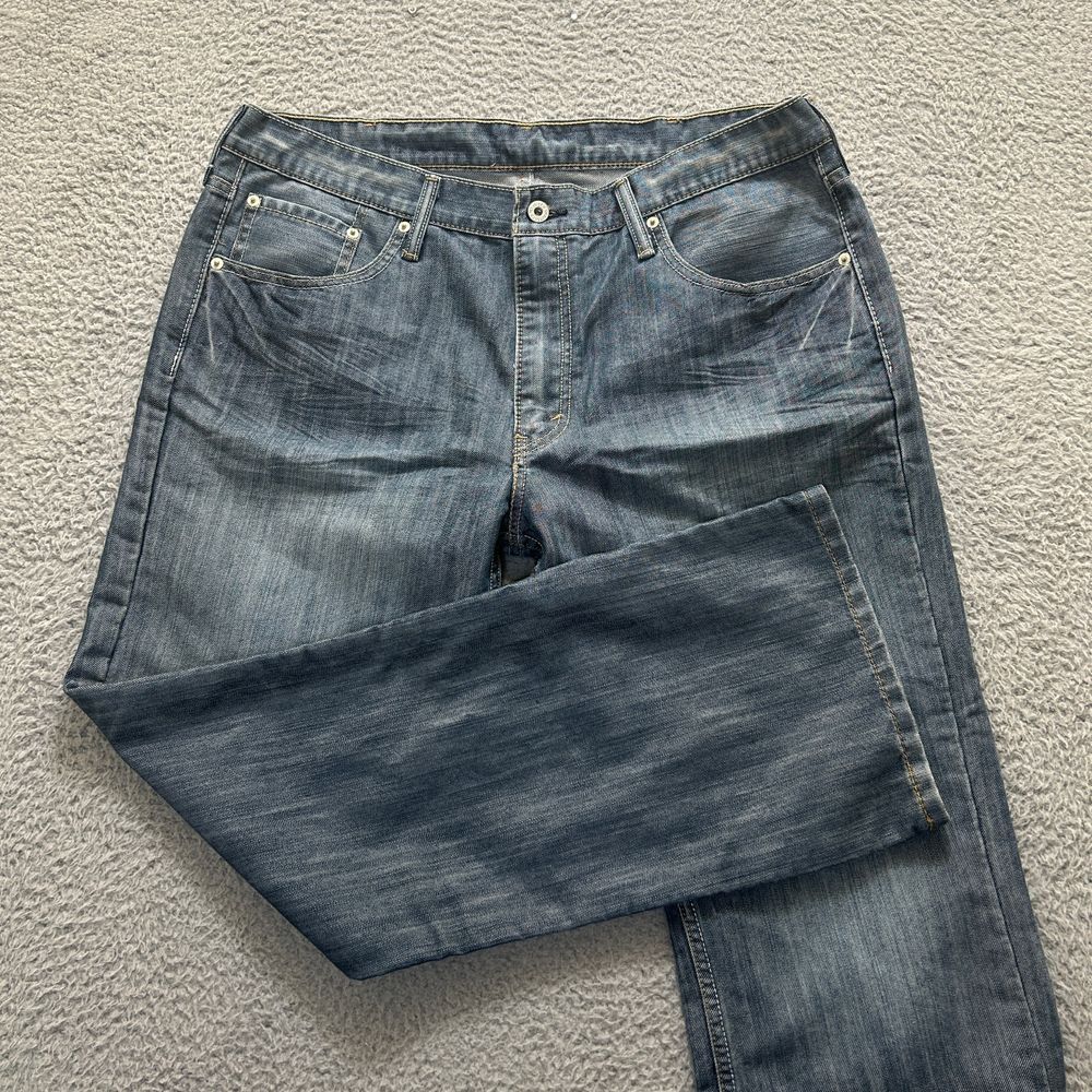 Levis 527 Jeans Mens 38x30 Blue Bootcut‎ Flap Pockets Denim Western Cowboy